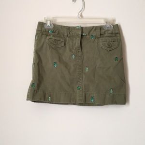 JCrew insect khaki skirt size p2